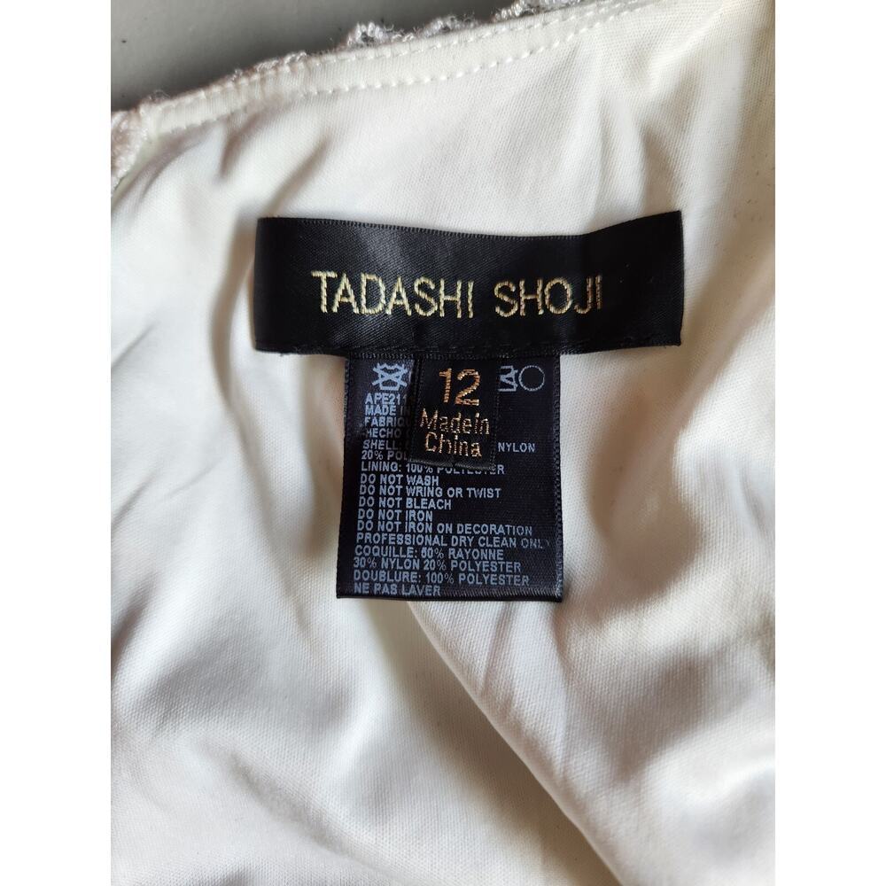 NWT Tadashi Shoji Deep Lagoon Lace Chain Mesh Gown Size 12 Ivory #2A503 - Picture 11 of 12
